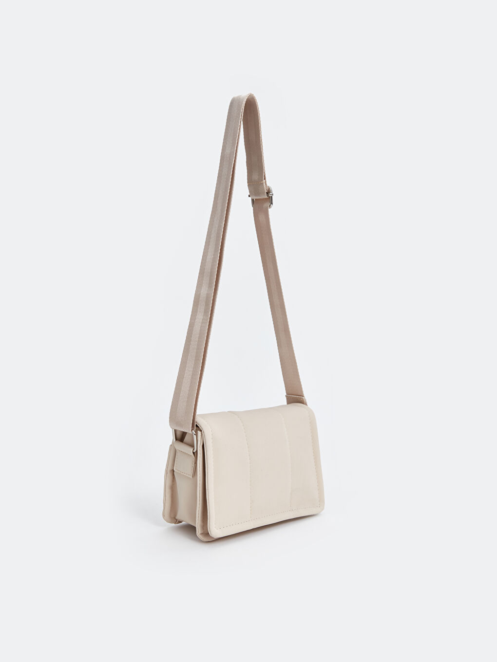 LCW ACCESSORIES Bej Deri Görünümlü Kadın Çapraz Çanta - 4