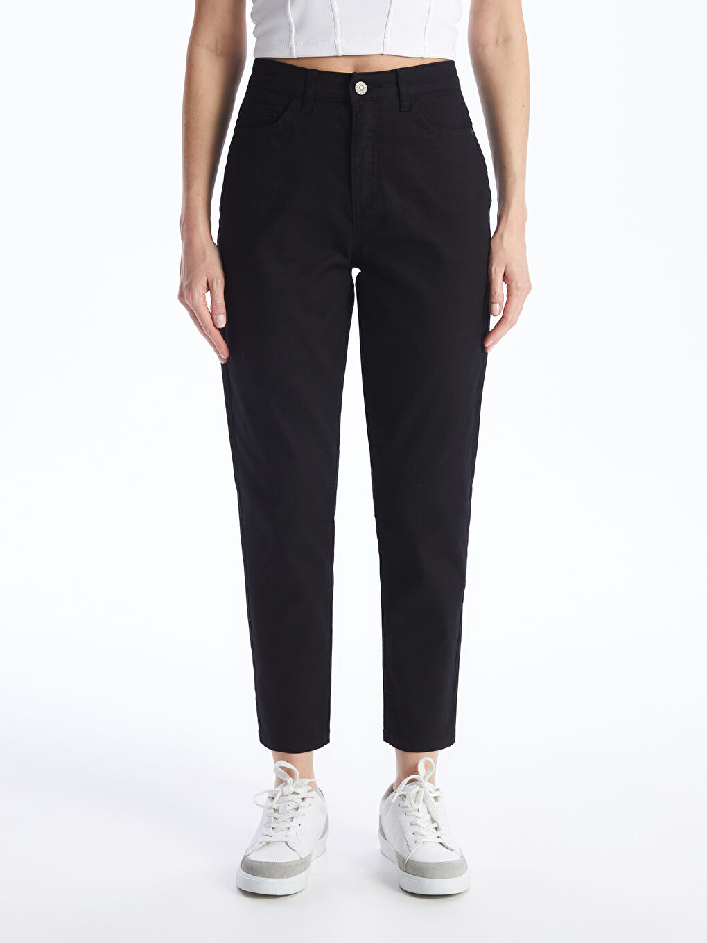 Siyah Slim Fit Kadın Jean Pantolon-2