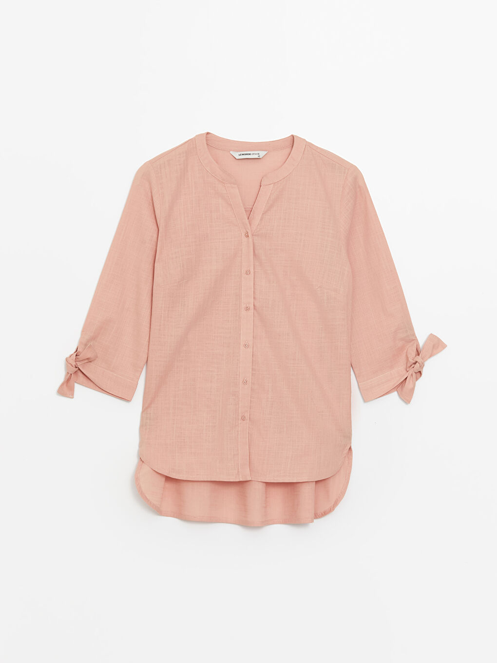 Women's Notch Neck Plain Shirt -S4BG60Z8-FJH