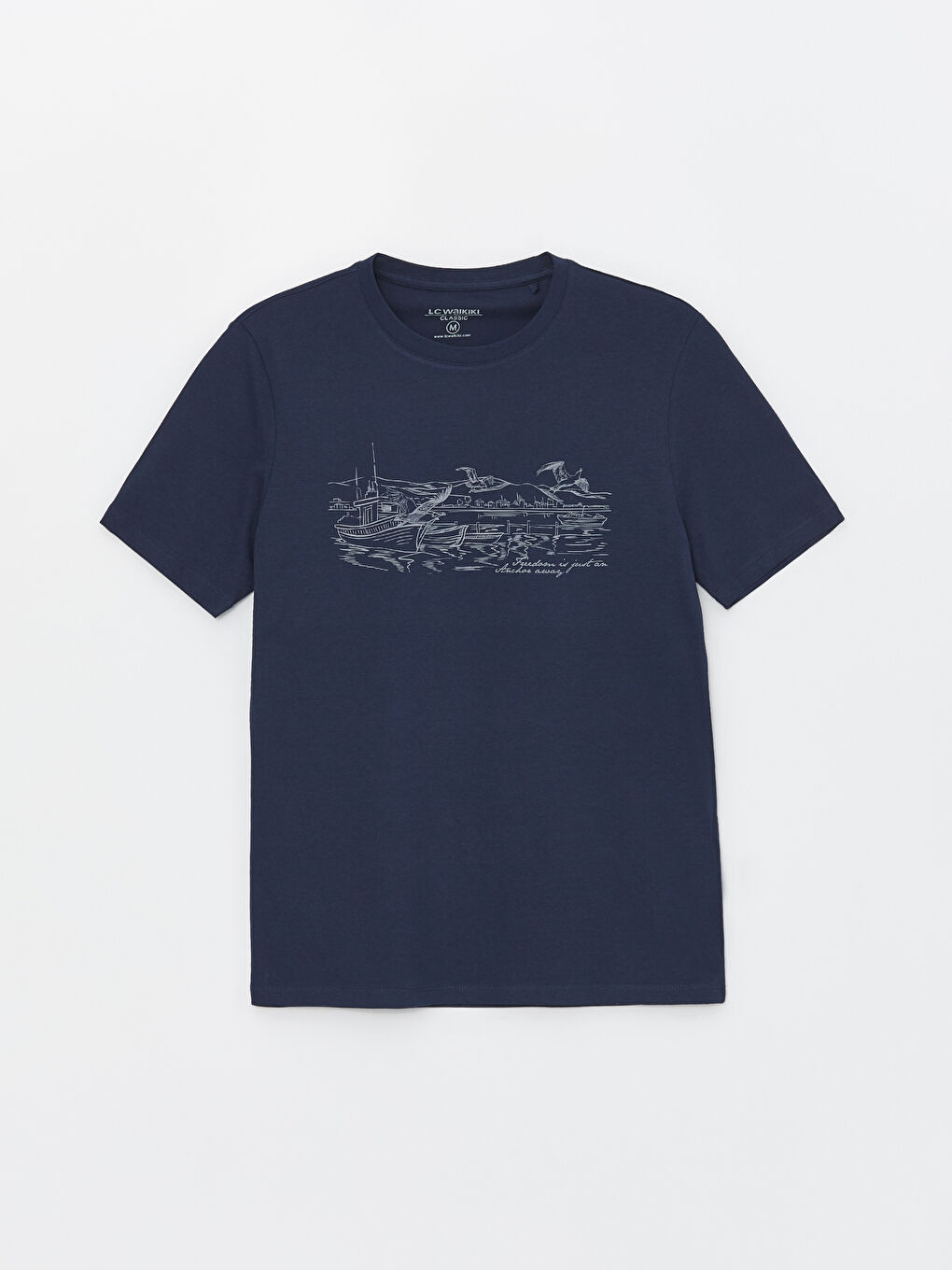 Crew Neck Short Sleeve Printed Combed Cotton Men's T-shirt -S4BG62Z8-SP7