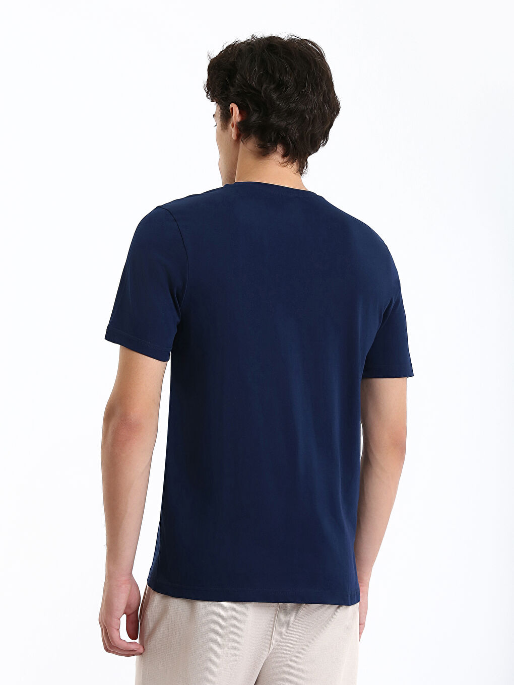 تي شيرت رجال كم قصير كول مدور مطبوع قطن ممشط-8