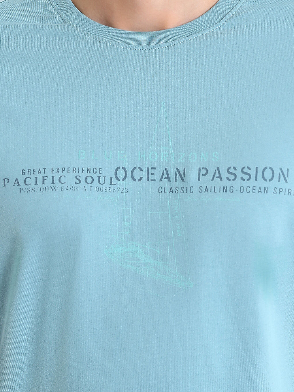 تي شيرت رجال كم قصير كول مدور مطبوع قطن ممشط-4