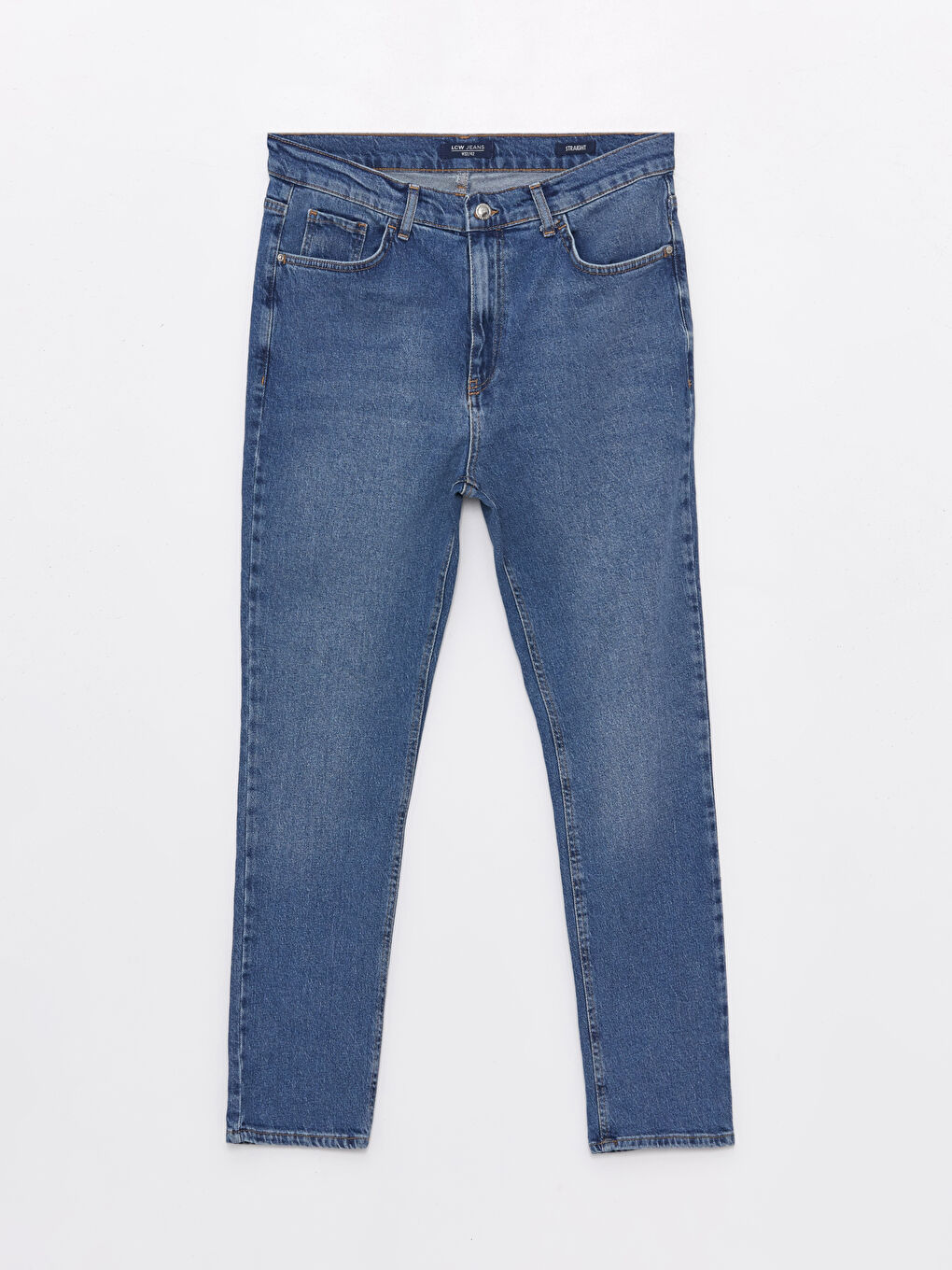 LCW Jeans Orta İndigo Rodeo Straight Fit Kadın Jean Pantolon - 5