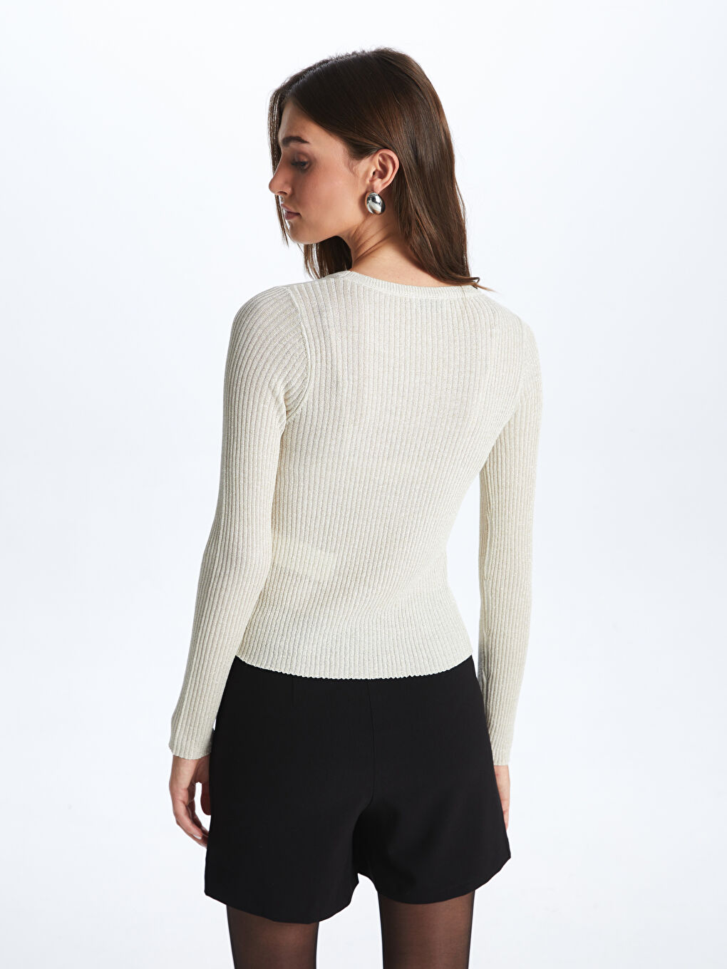 LC Waikiki Crew Neck Plain Long Sleeve Women's Knitwear Sweater -S4BG99Z8-R9J
