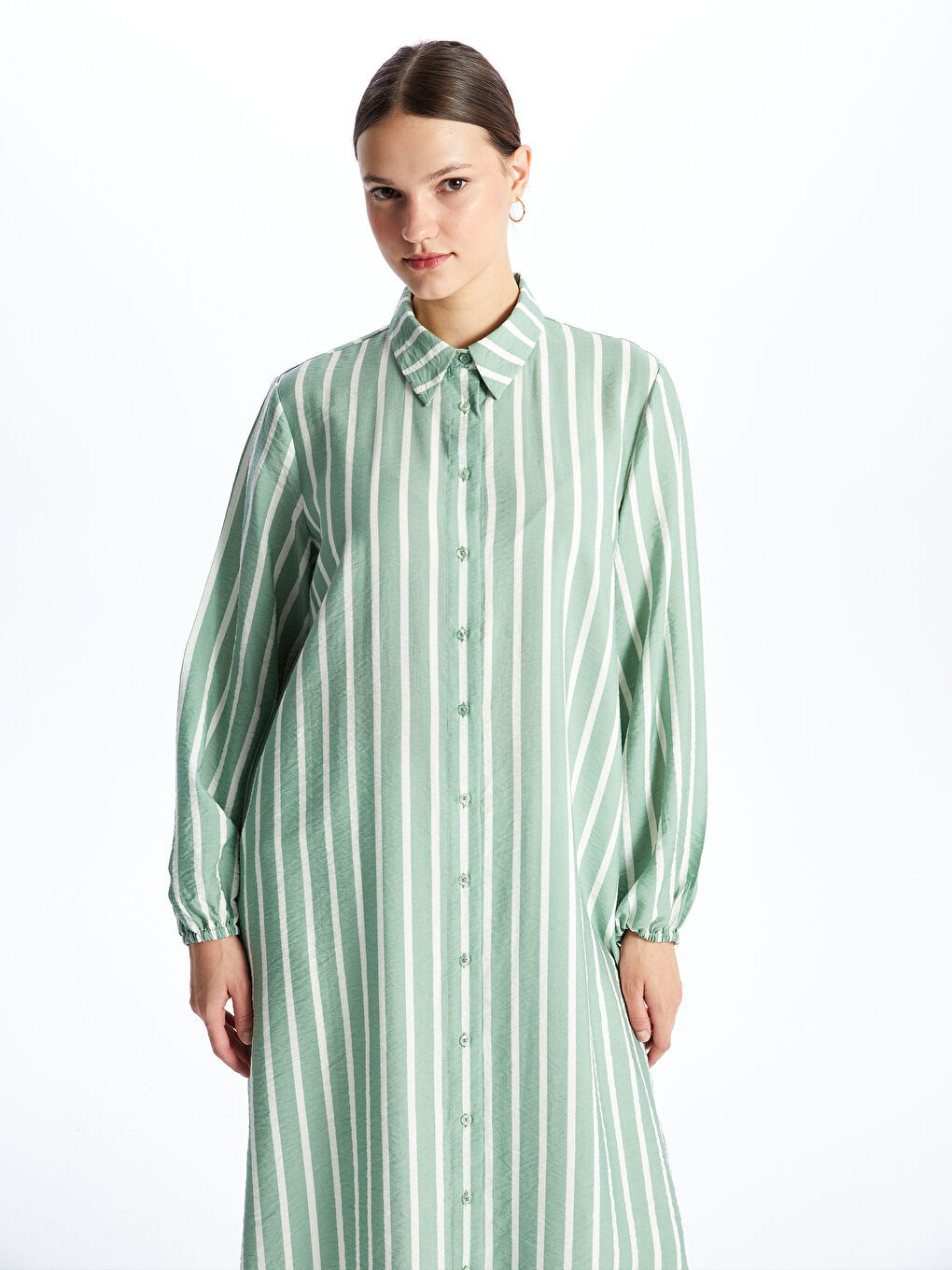 Patterned Long Sleeve Women's Shirt Tunic-3