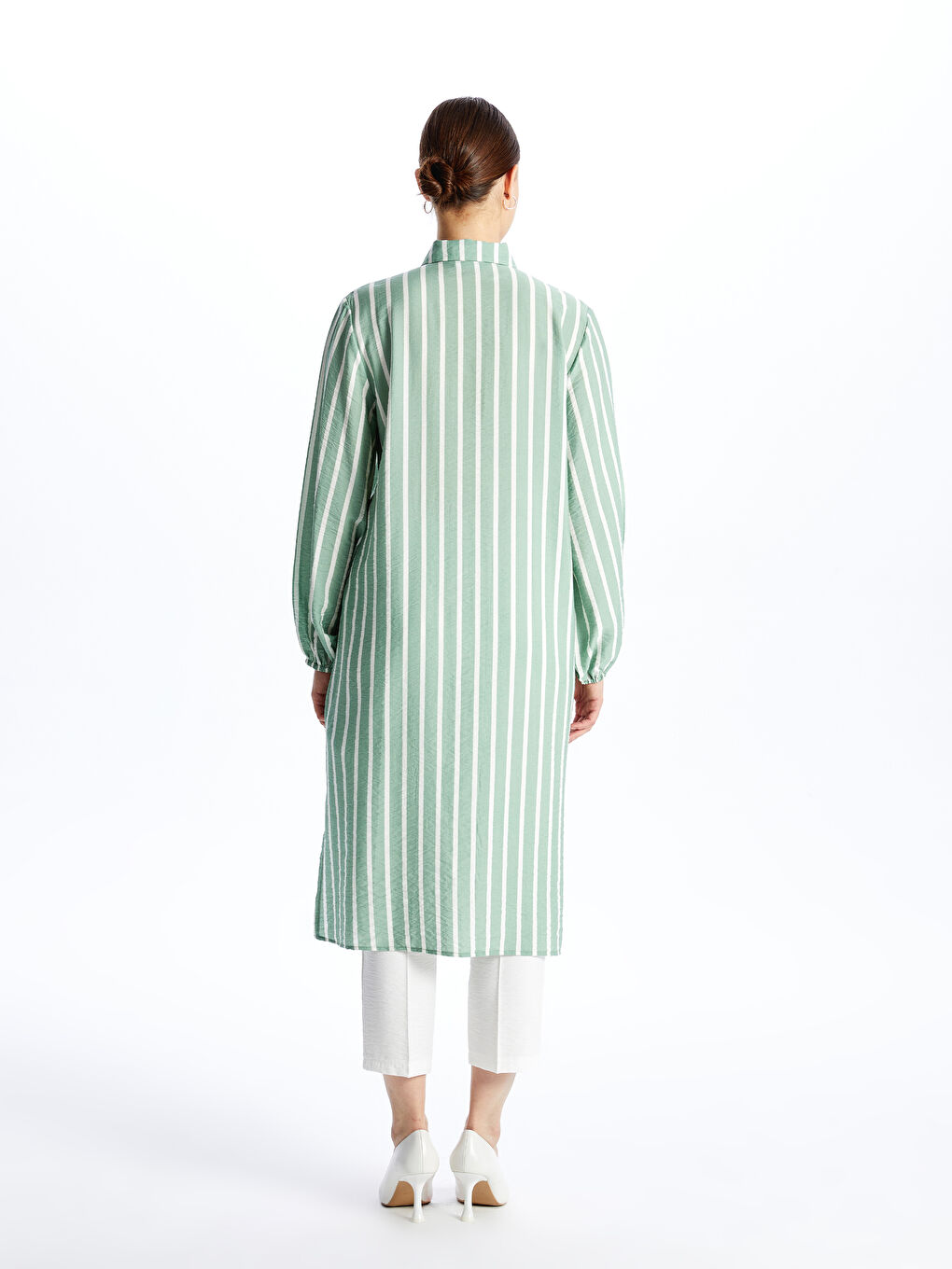 Patterned Long Sleeve Women's Shirt Tunic-9