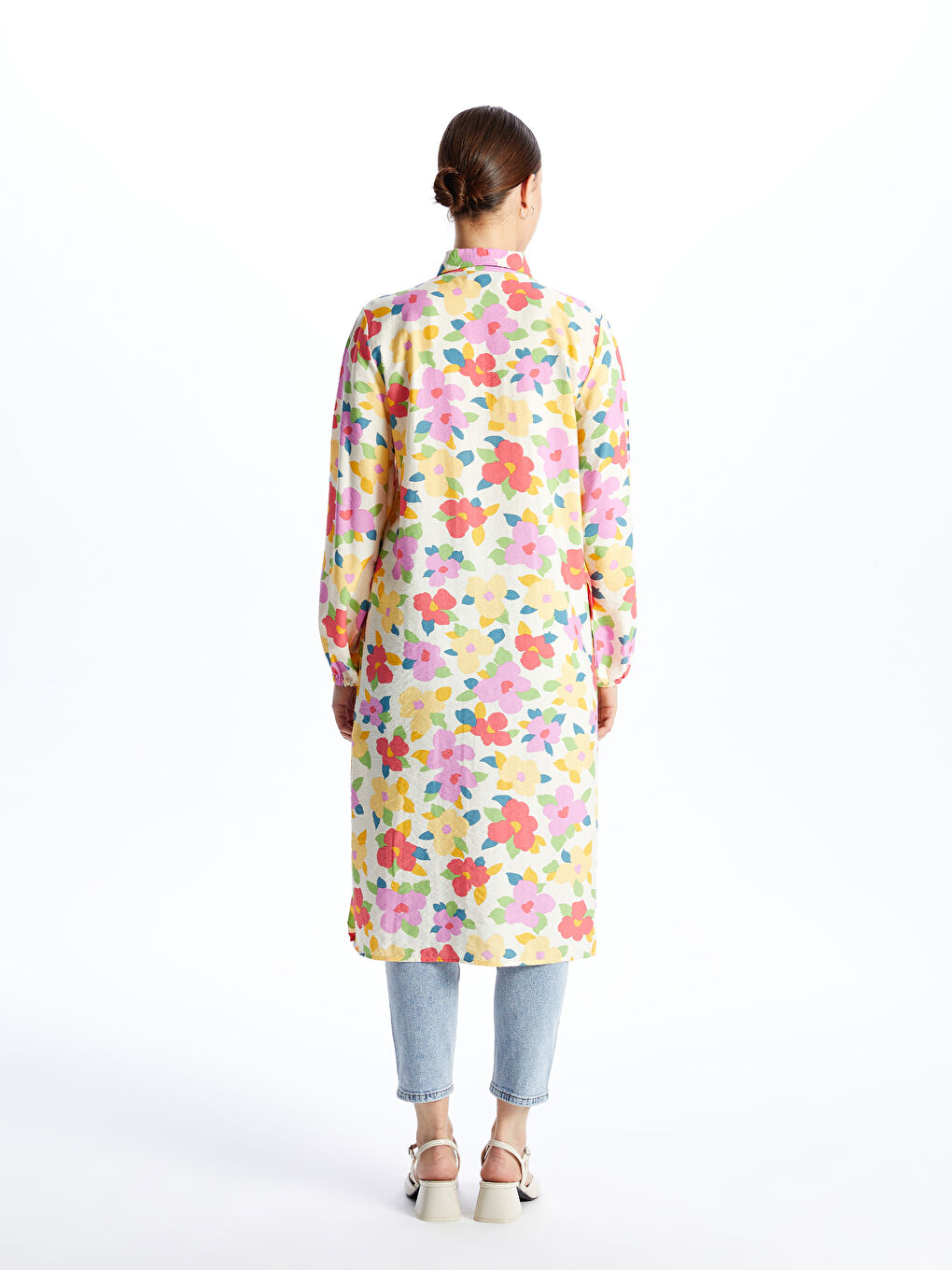 Patterned Long Sleeve Women's Shirt Tunic-4