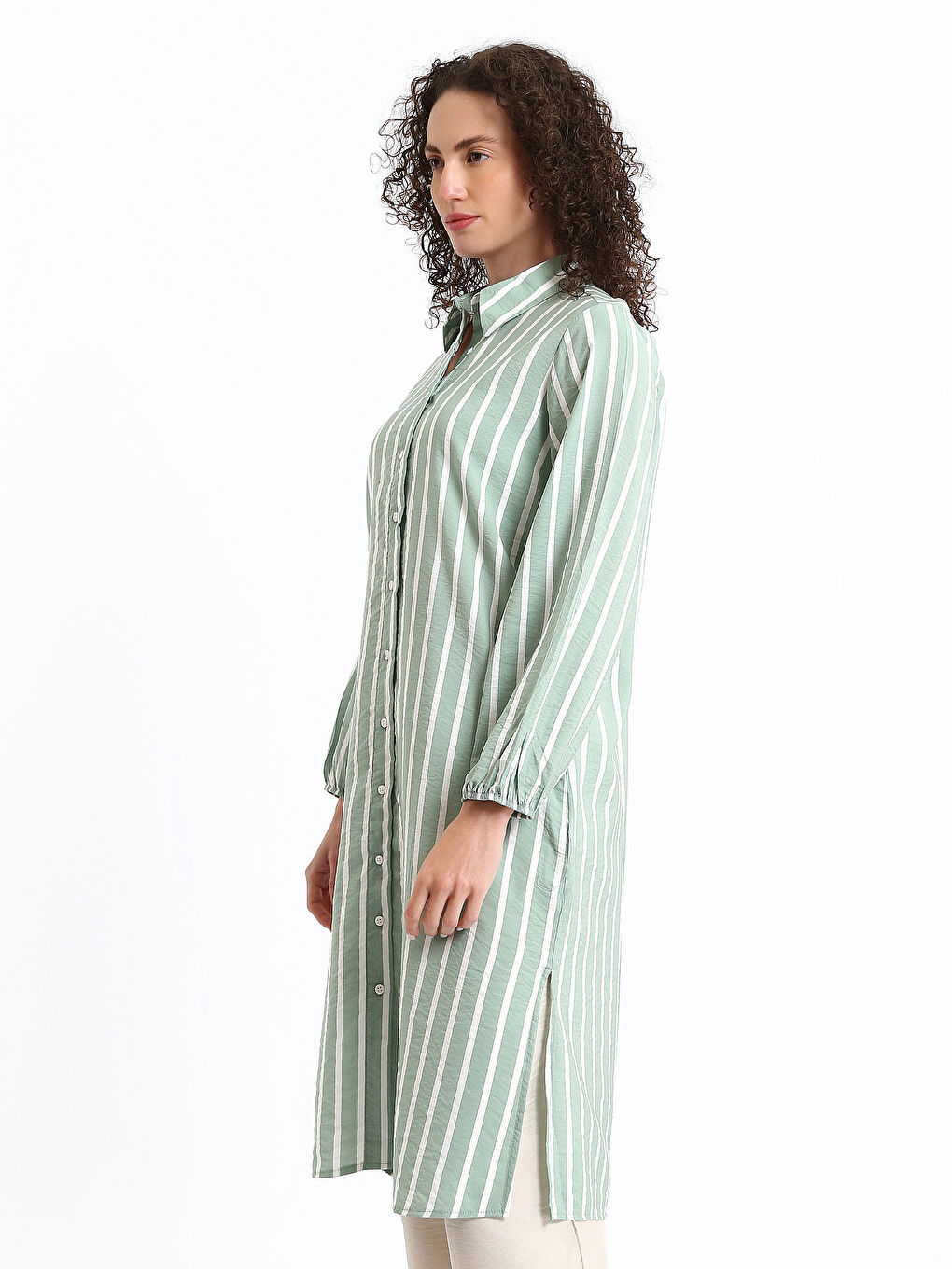 Patterned Long Sleeve Women's Shirt Tunic-5