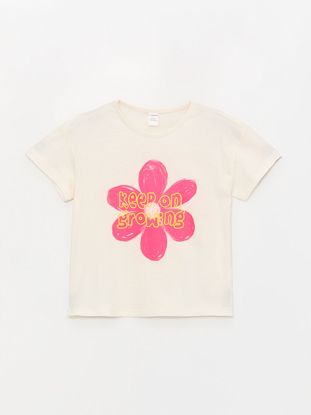 Crew Neck Printed Short Sleeve Baby Girl T-Shirt -S4BH12Z1-FDW