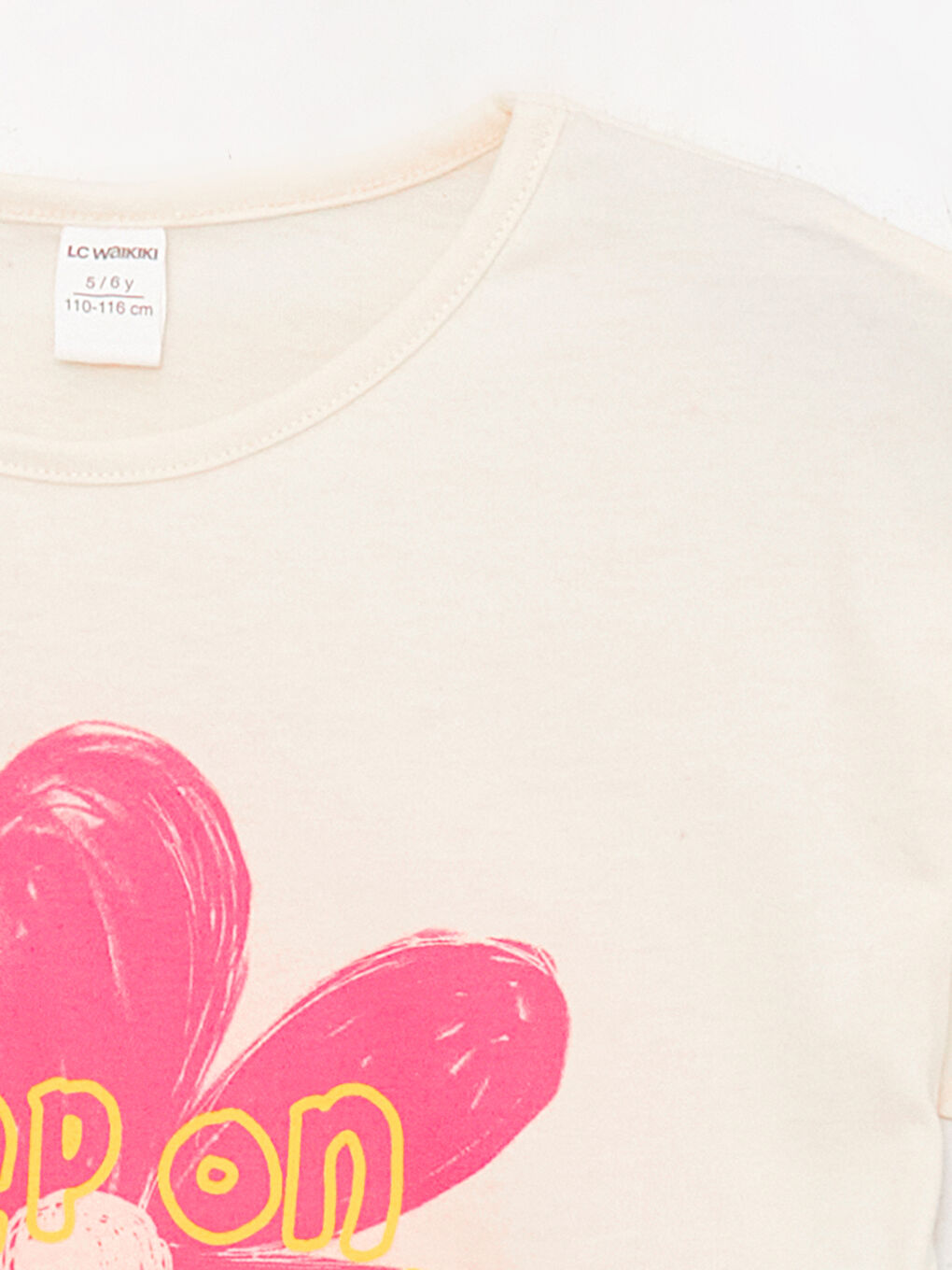 Crew Neck Printed Short Sleeve Baby Girl T-Shirt -S4BH12Z1-FDW