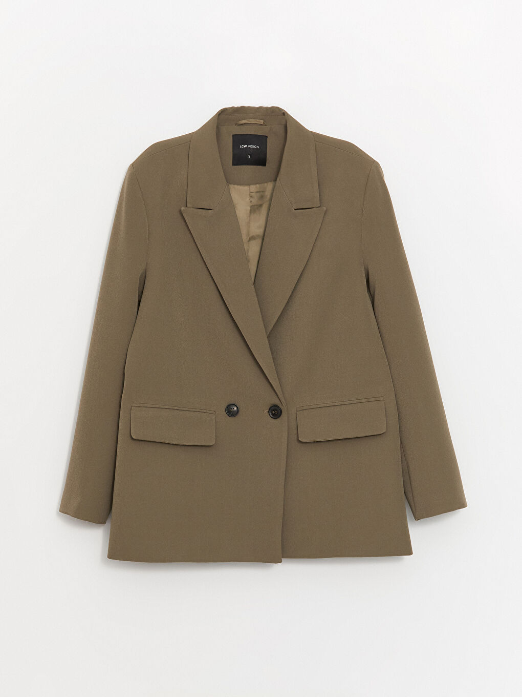 LCW Vision Haki Düz Uzun Kollu Kadın Blazer Ceket - 5