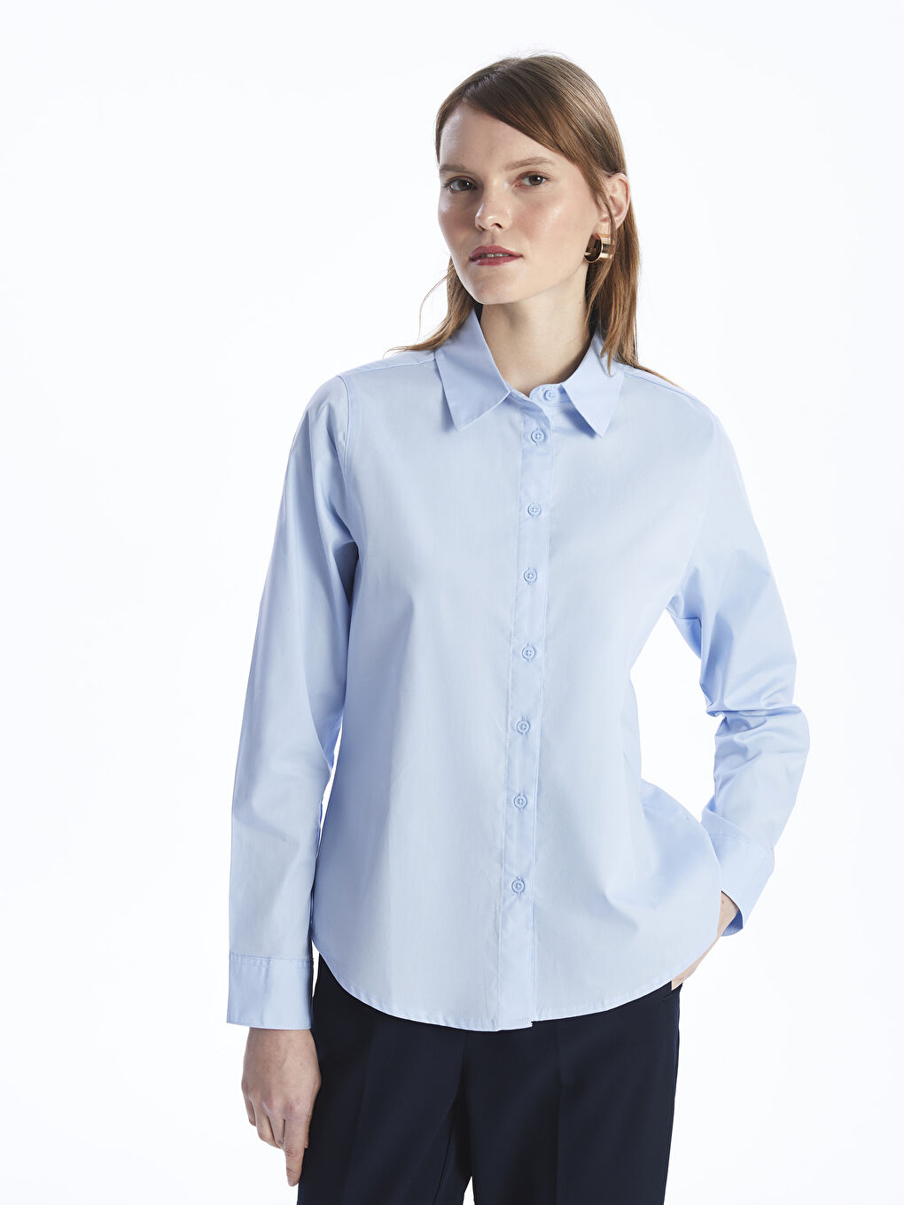 Poplin Women's Shirt -S4BH53Z8-VJF