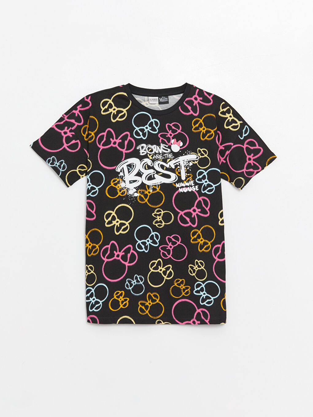 Crew Neck Minnie Mouse Printed Short Sleeve Girls T-Shirt -S4BH54Z4-LQJ