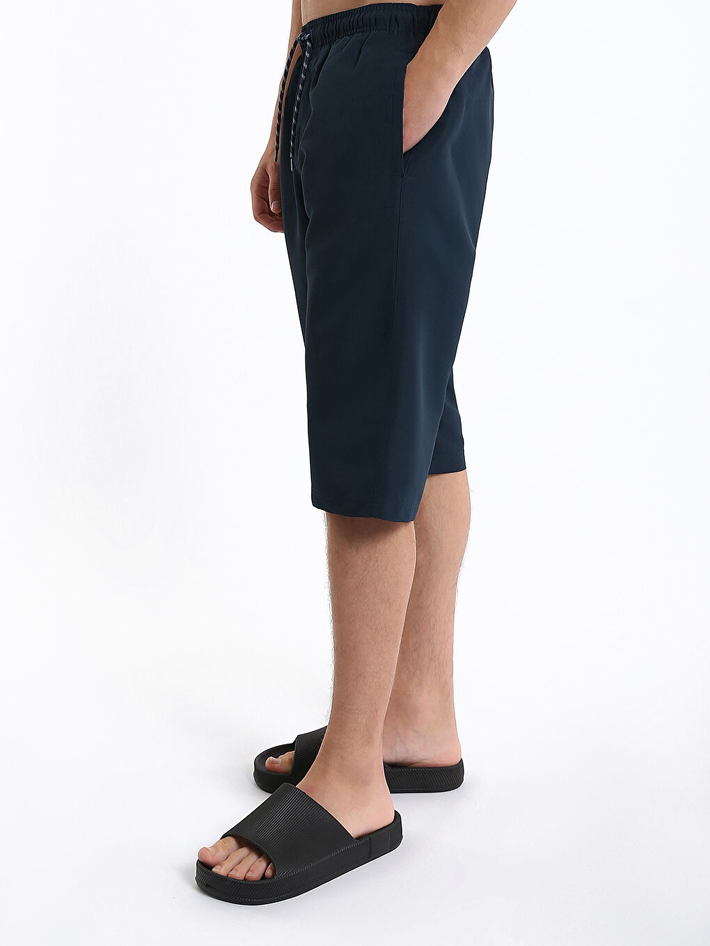 Below Knee Men's Swimming Shorts-6
