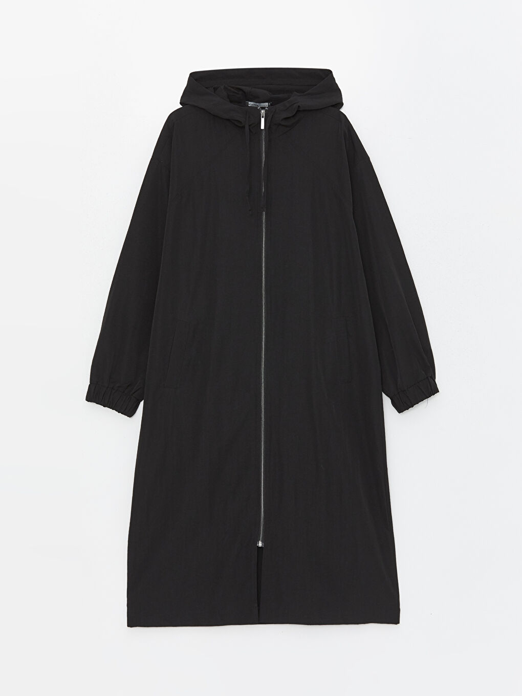 Hooded Plain Oversize Women's Coat-5