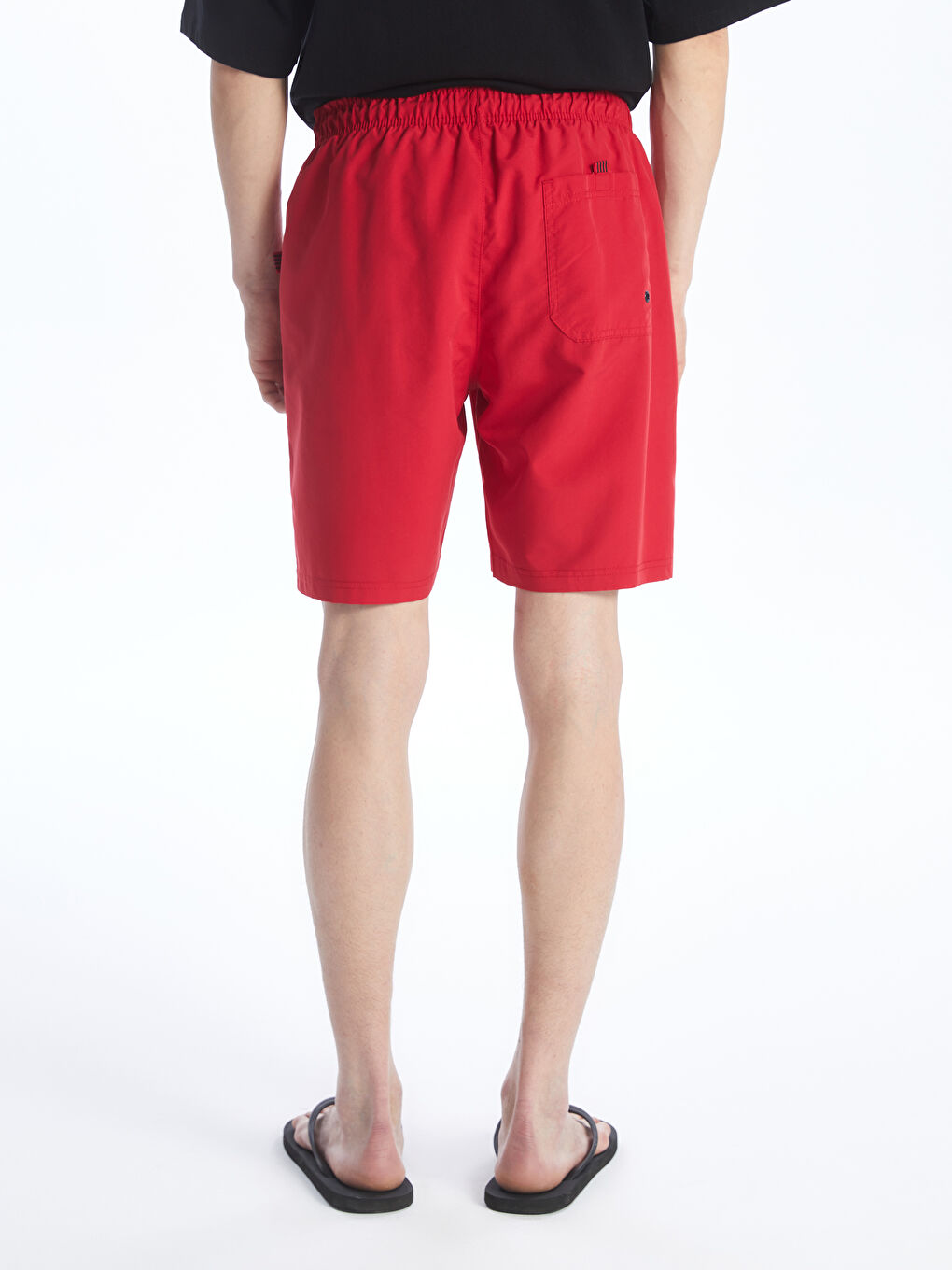 شورت سباحة قصير سادة للرجال-6