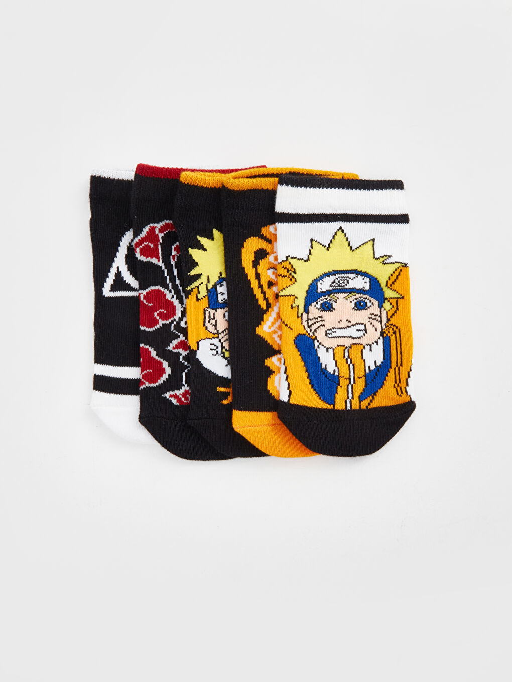 Karışık Naruto Desenli Erkek Çocuk Patik Çorap 5'li-1