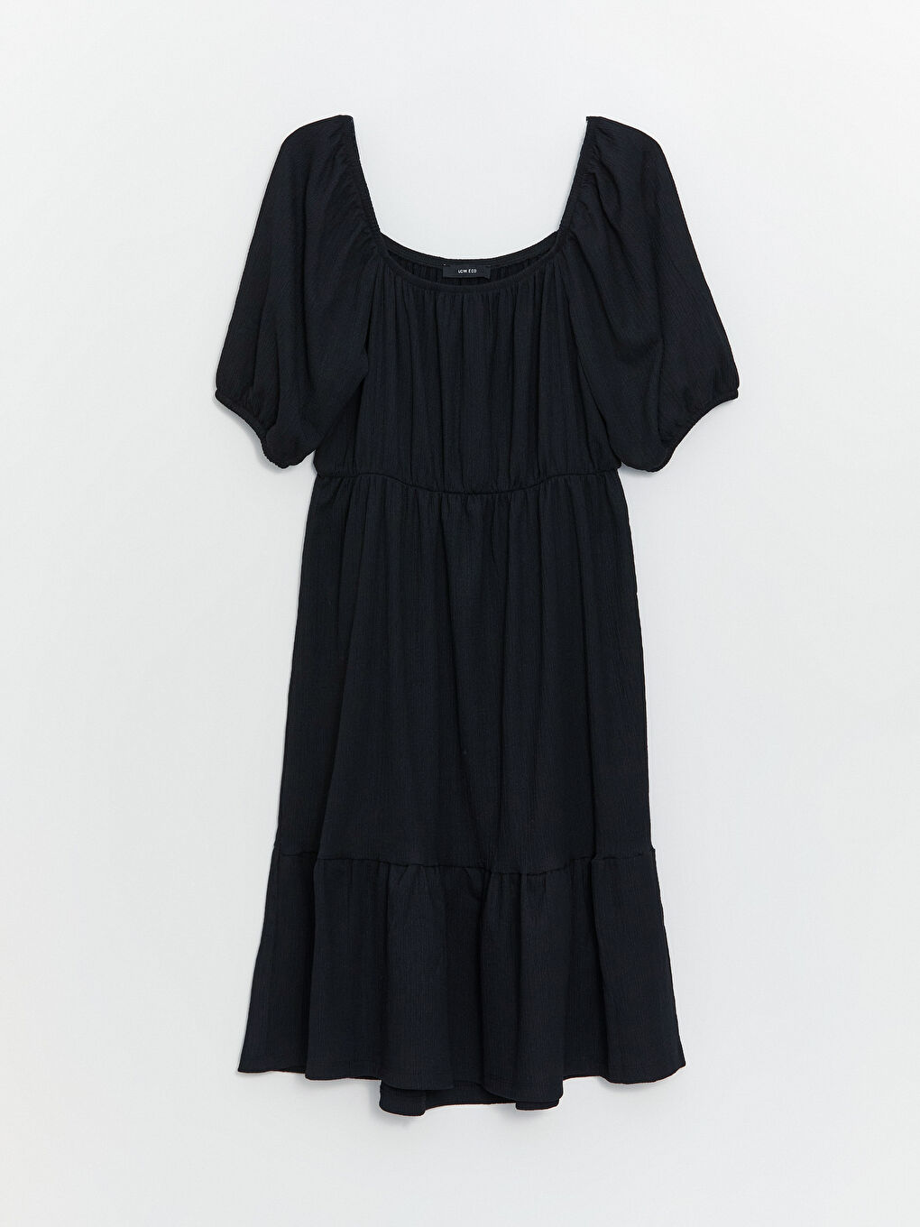 Square Collar Straight Short Sleeve Women's Dress -S4BH97Z8-CVL