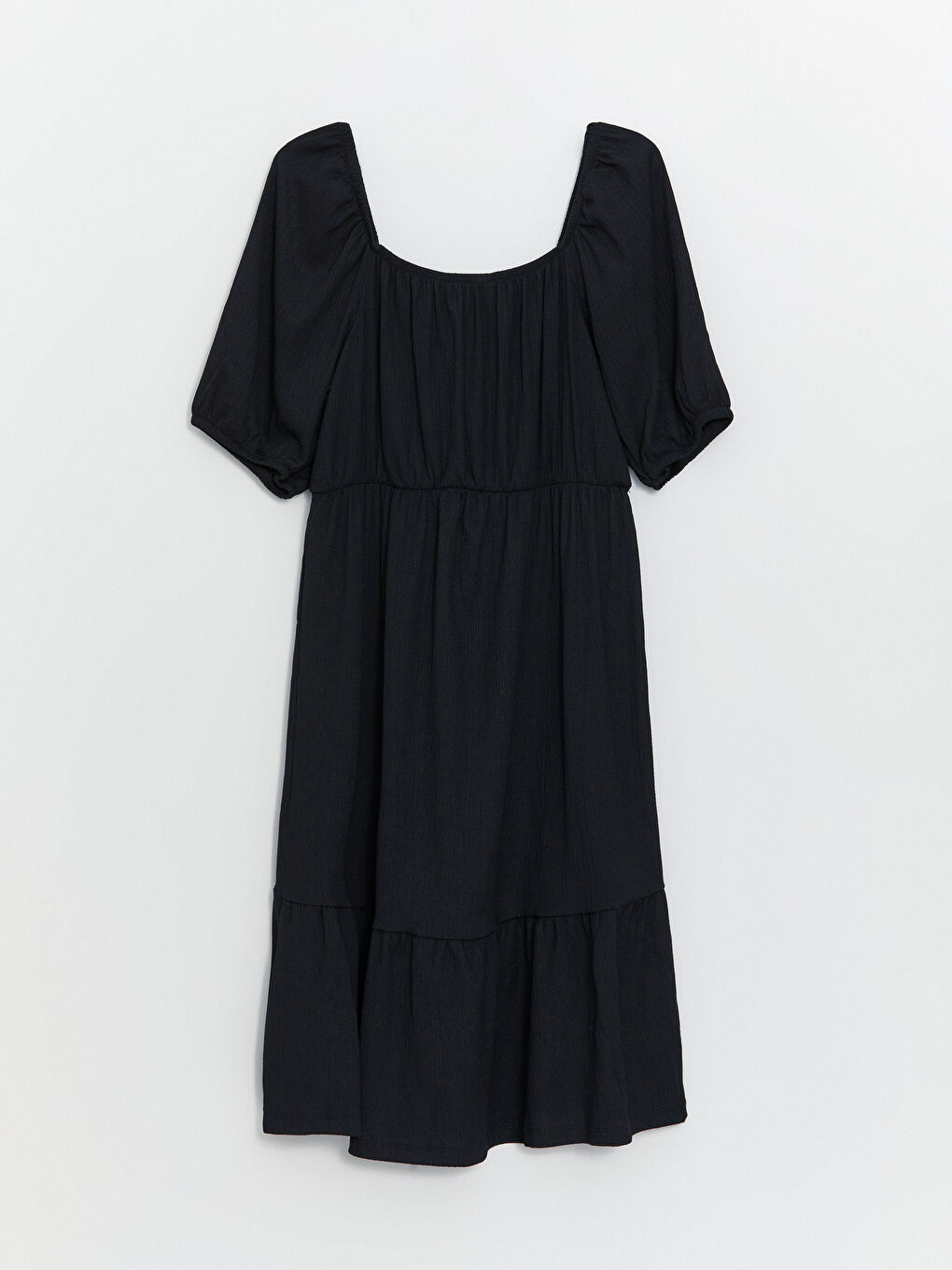 Square Collar Straight Short Sleeve Women's Dress -S4BH97Z8-CVL