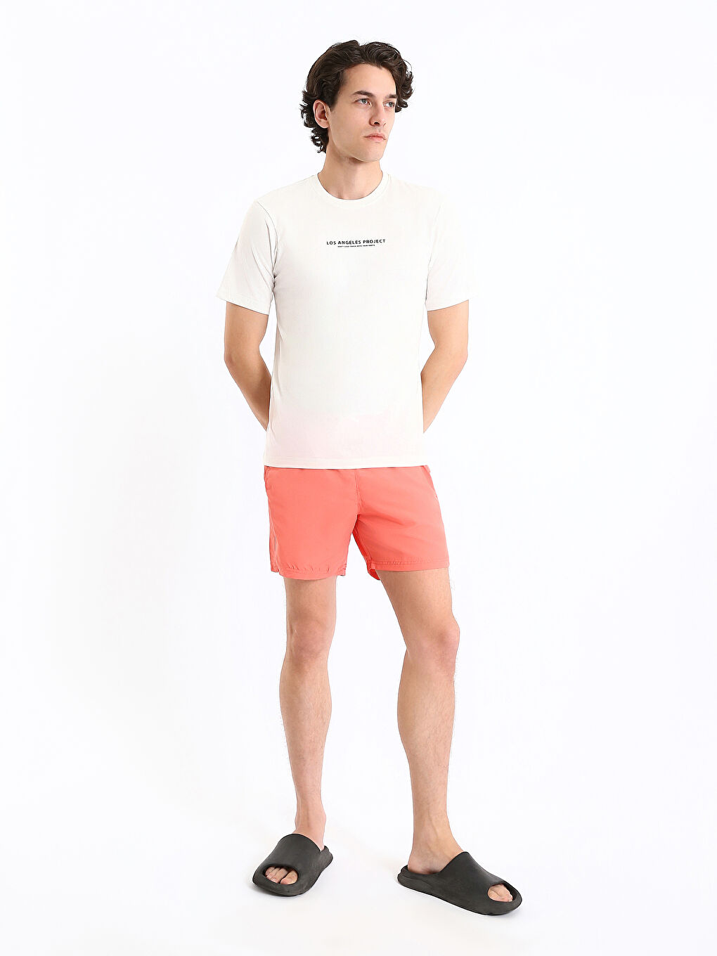 Short Length Basic Men's Swimming Shorts-1