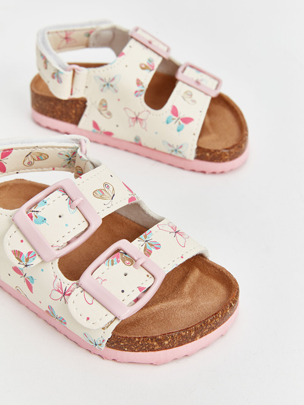LC Waikiki Štampane sandale sa duplim kaišem za bebe devojčice -S4BI49Z1-F9C