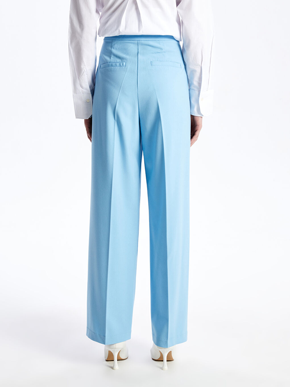 LCW Vision Standard Fit Plain Wide Leg Women's Trousers -S4BI50Z8-JUL