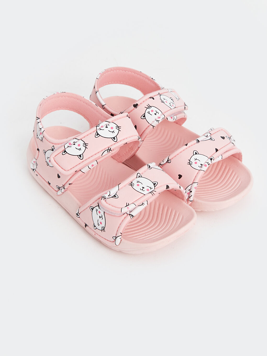Printed Hook and Loop Closure Baby Girl Sandals -S4BI57Z1-DMQ