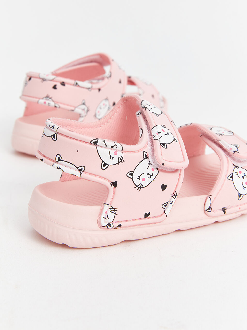Printed Hook and Loop Closure Baby Girl Sandals -S4BI57Z1-DMQ