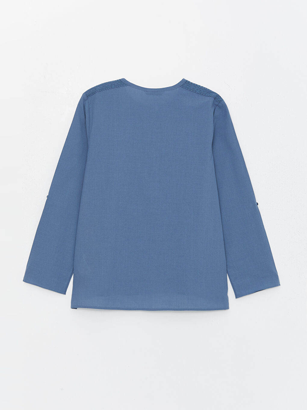 Notch Neck Embroidered Long Sleeve Women's Blouse -S4BI86Z8-KZZ