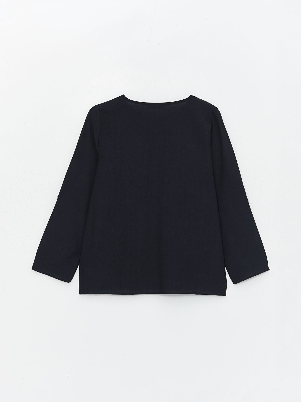 Crew Neck Plain Long Sleeve Women's Blouse -S4BI87Z8-CVL