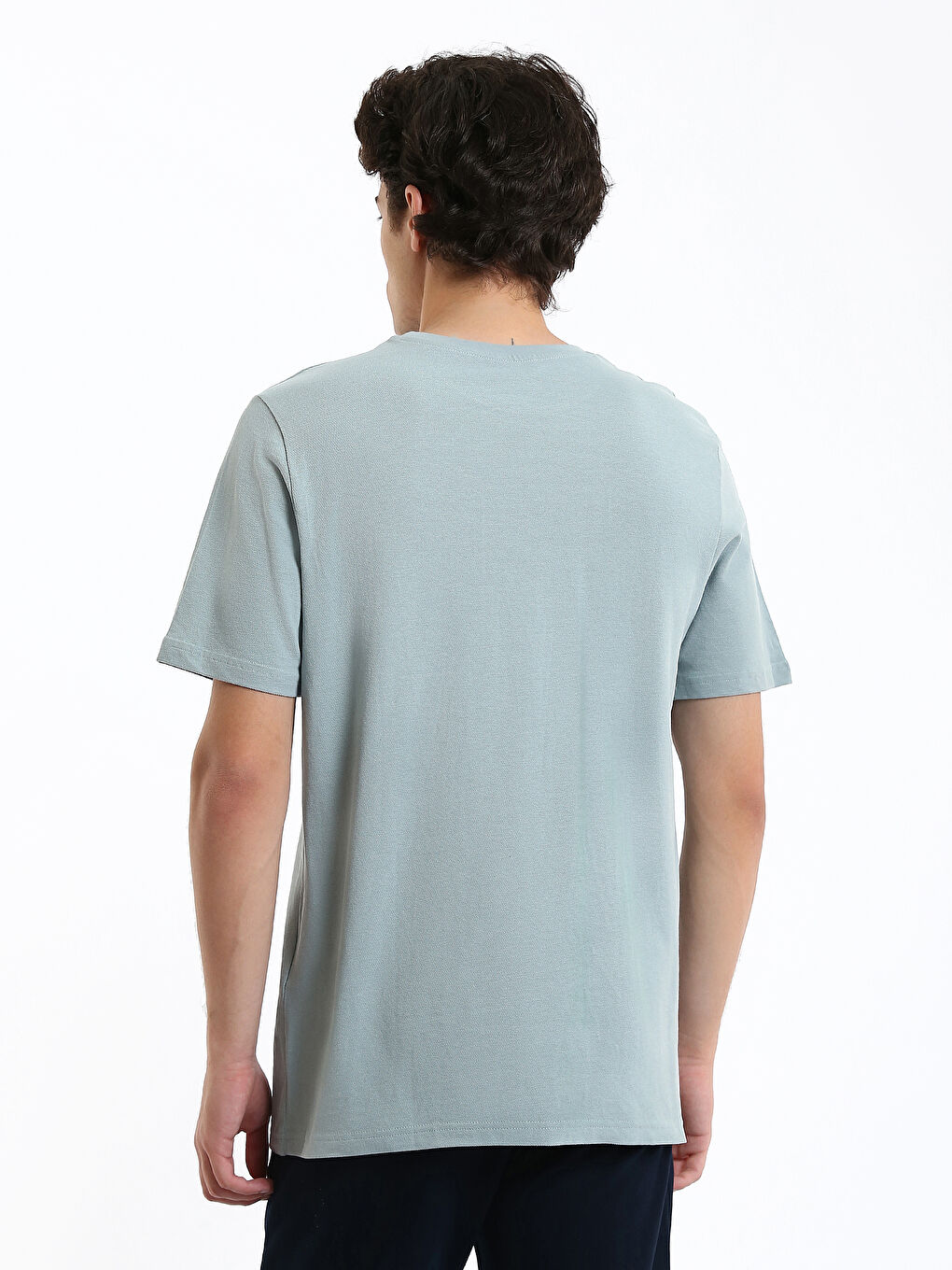 Crew Neck Short Sleeve Embroidered Jersey Men's T-Shirt-8