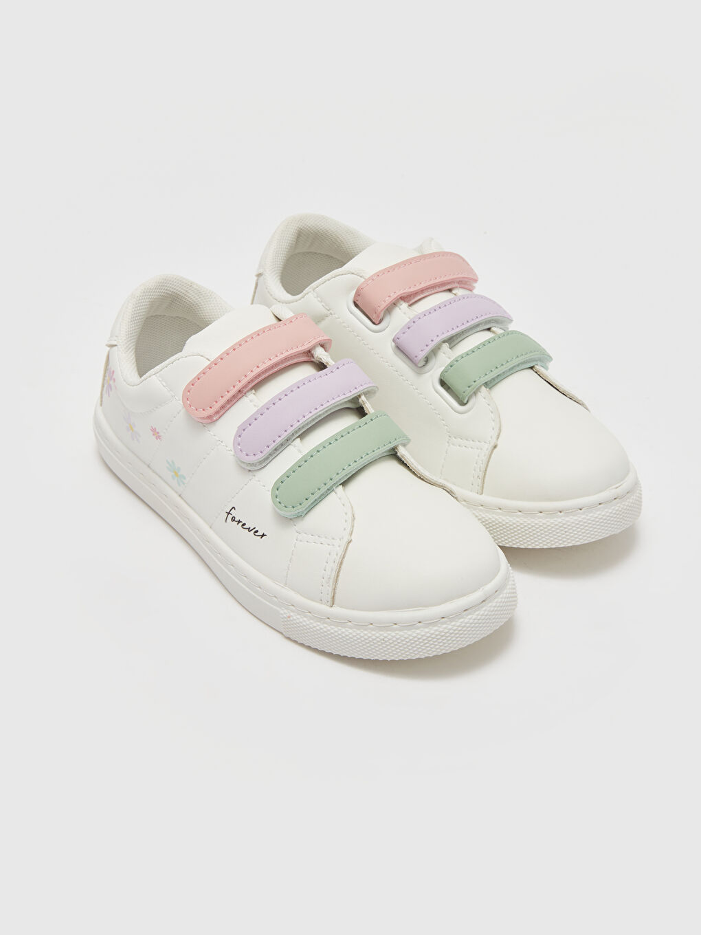 Hook and Loop Color Block Girls' Sneakers -S4BJ40Z4-LU7