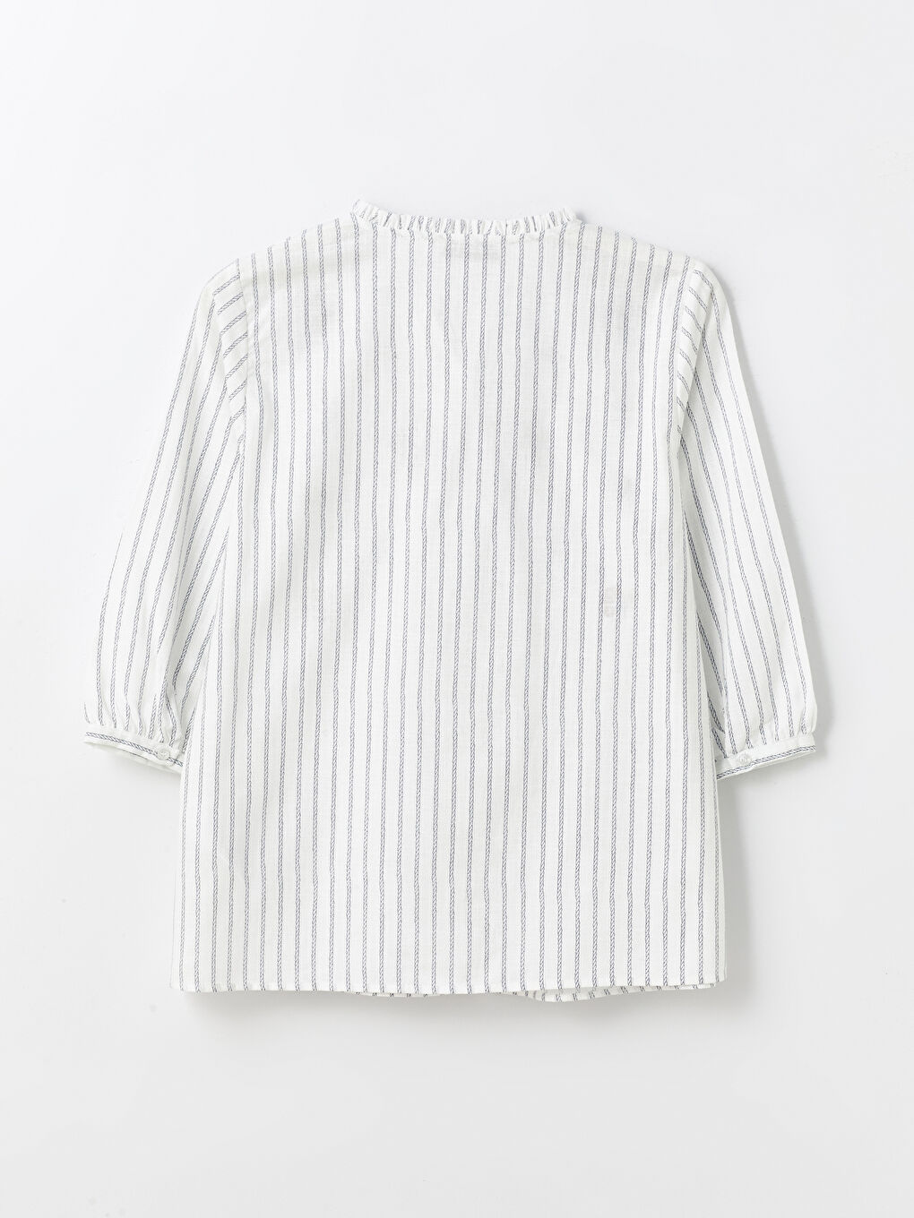 LCW Grace Kerbausschnitt Bestickte Popeline Bluse für Damen -S4BJ46Z8-LEN