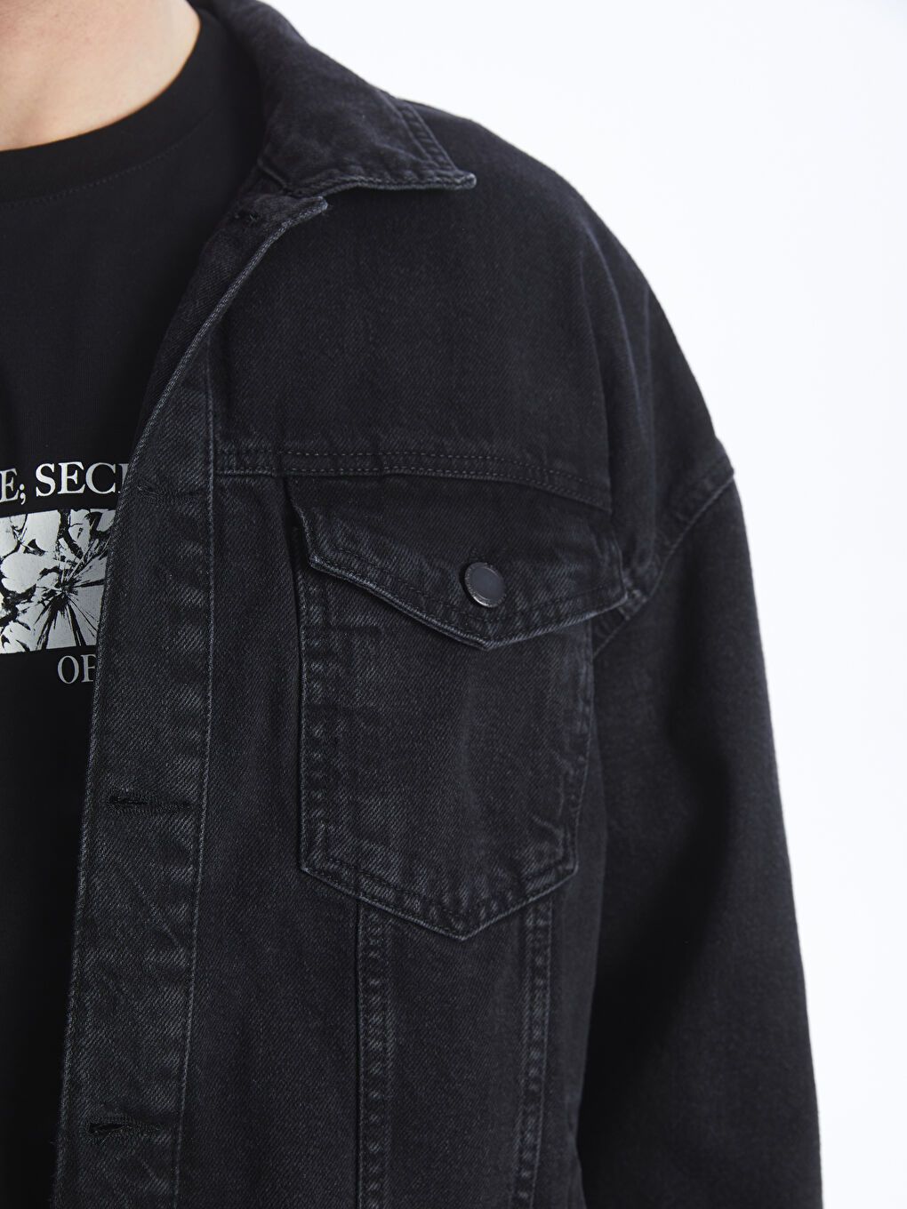 Relaxed Fit Men's Denim Jacket -S4BJ72Z8-M0U