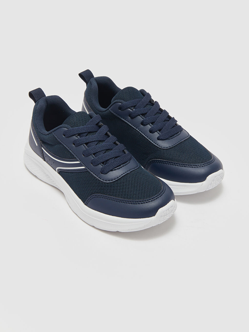 LCW STEPS Lace-Up Boys' Sneakers with Mesh Detail -S4BJ99Z4-CRP