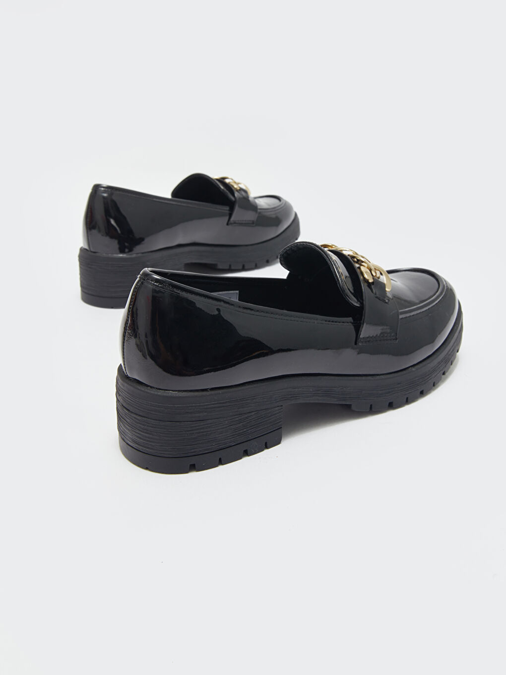 Pantofi Loafer pentru Femei cu Detalii Lanț-4