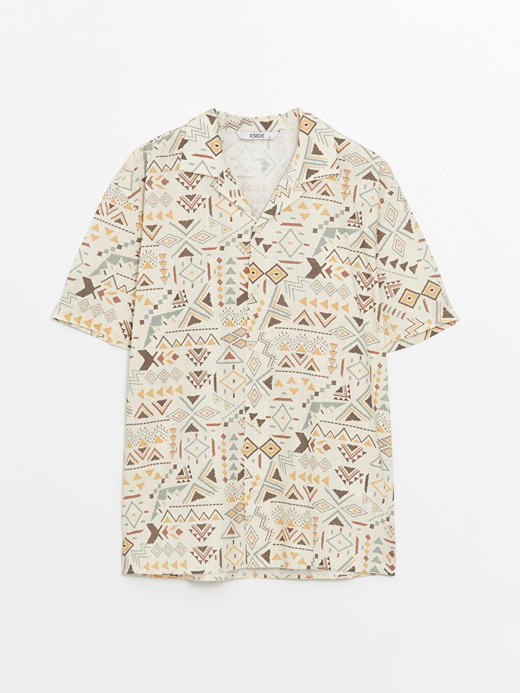 Karışık Regular Fit Kısa Kollu Desenli Erkek Gömlek-5