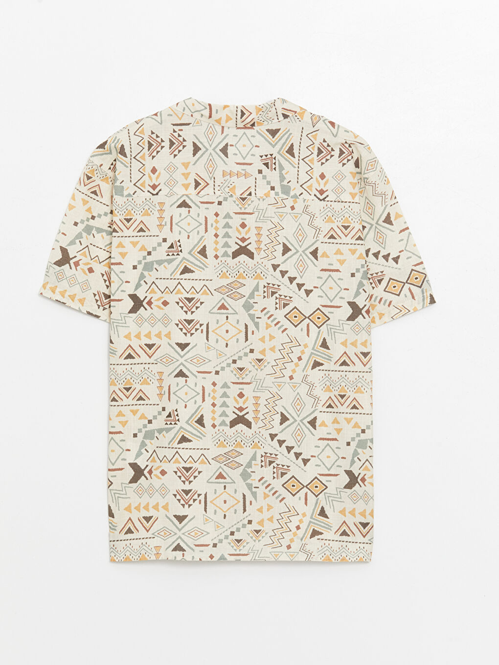 Karışık Regular Fit Kısa Kollu Desenli Erkek Gömlek-6