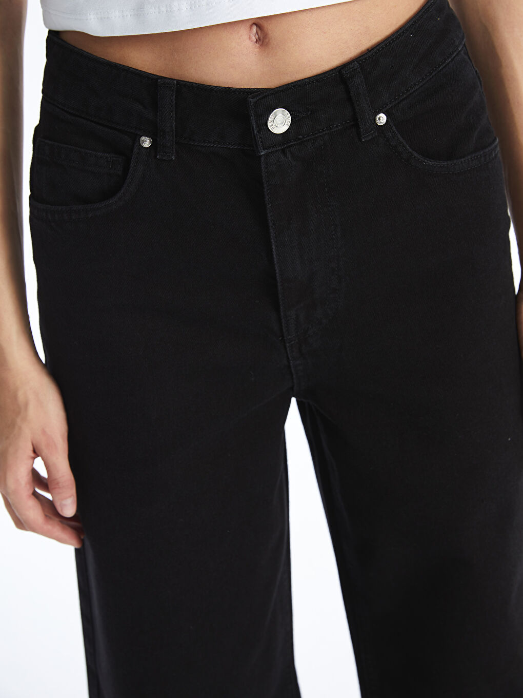 High Waist Wideleg Women's Jean Trousers -S4BK50Z8-CVL