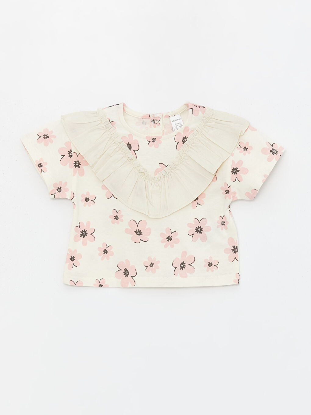 Crew Neck Short Sleeve Floral Baby Girl Blouse and Tights 2-Piece Set -S4BL48Z1-LRB
