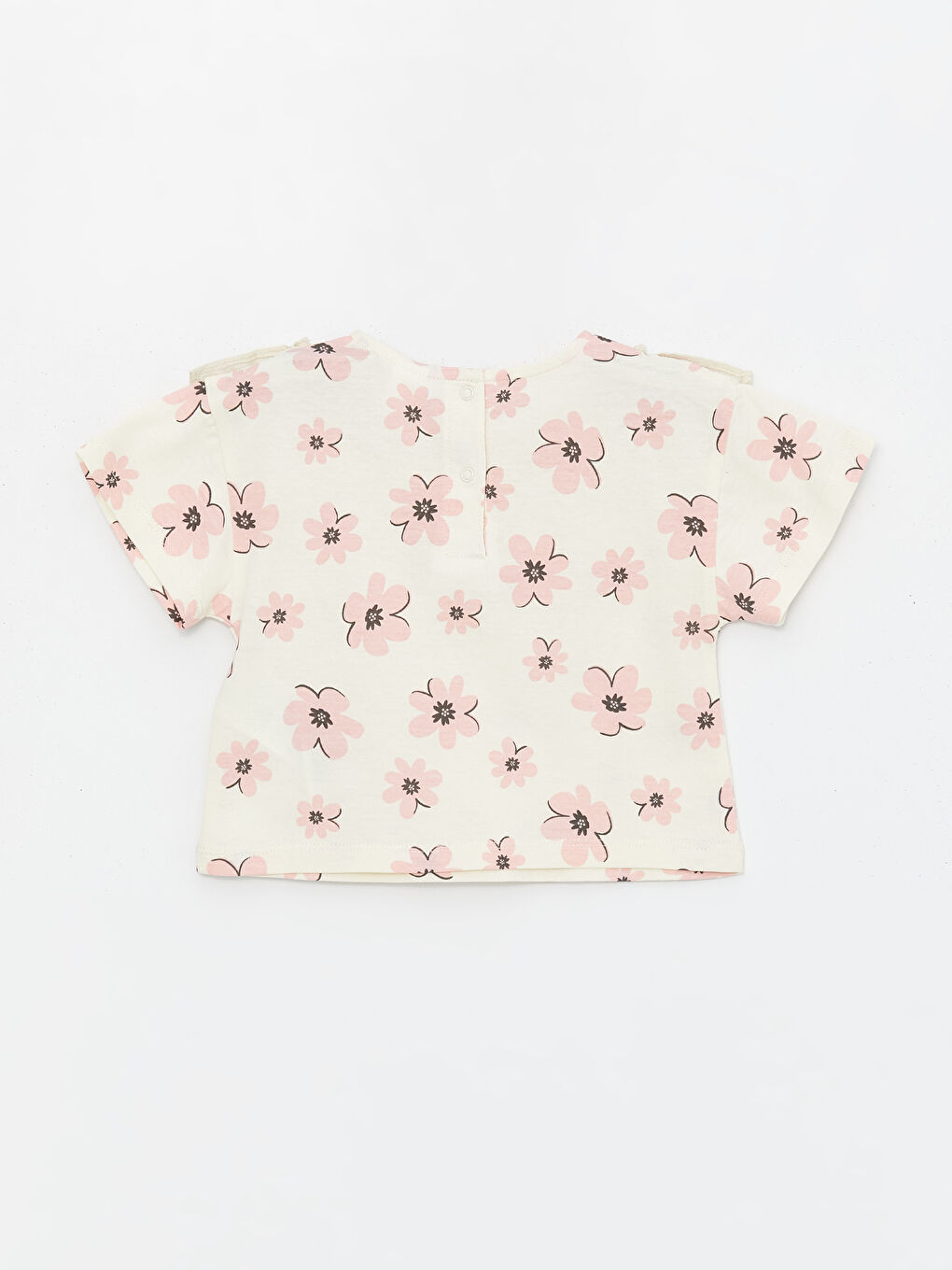 Crew Neck Short Sleeve Floral Baby Girl Blouse and Tights 2-Piece Set -S4BL48Z1-LRB