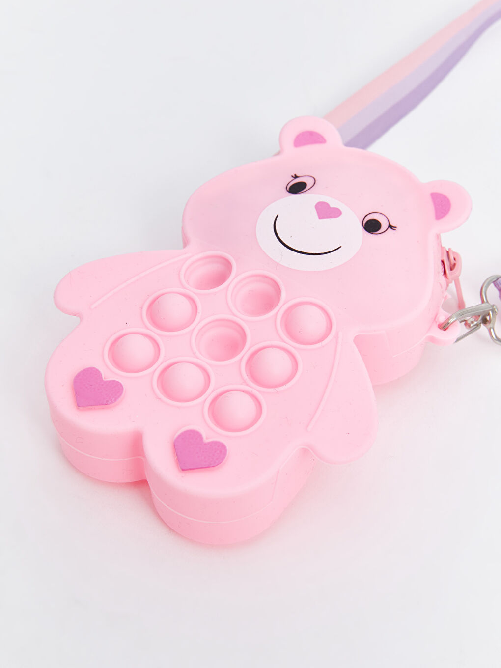 Pembe Ayıcık Figürlü Kız Çocuk Omuz Çanta-2