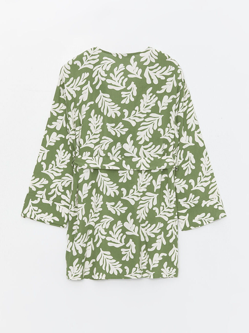 Shawl Collar Patterned Long Sleeve Oversize Women's Kimono-6