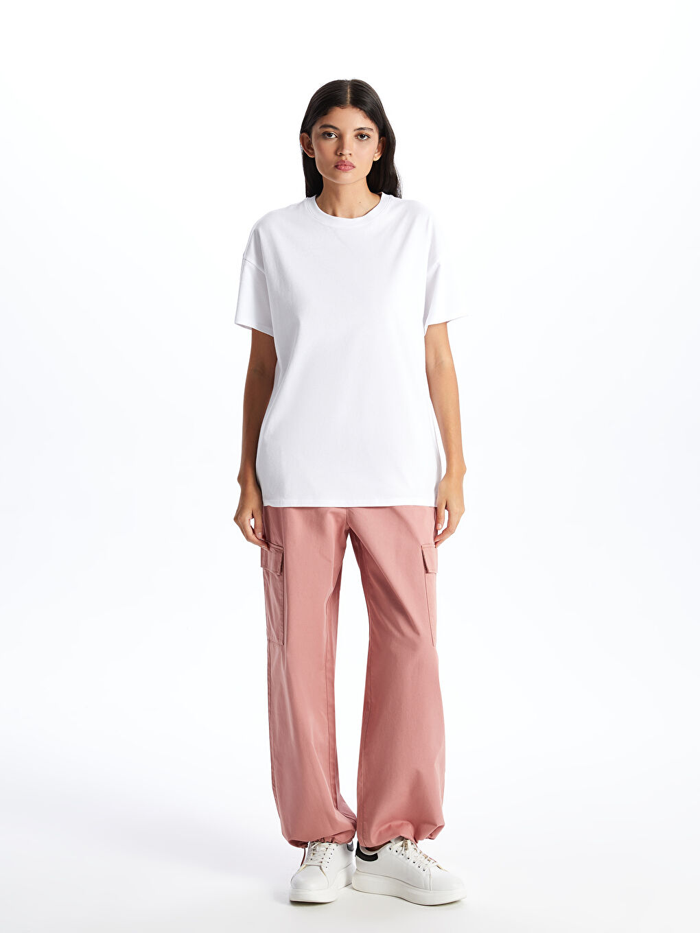 LCW Vision Elasticated Waist Jogger Women's Cargo Trousers -S4BL80Z8-JLY