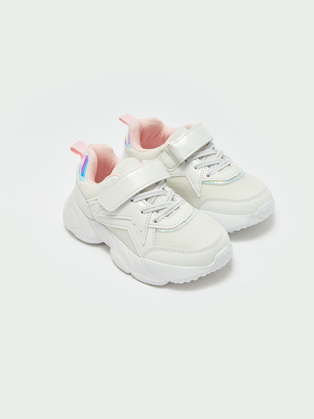 Hook-and-Loop and Laced Girls' Active Sneakers