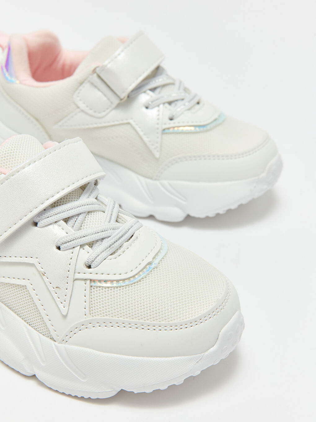 Hook-and-Loop and Laced Girls' Active Sneakers-2