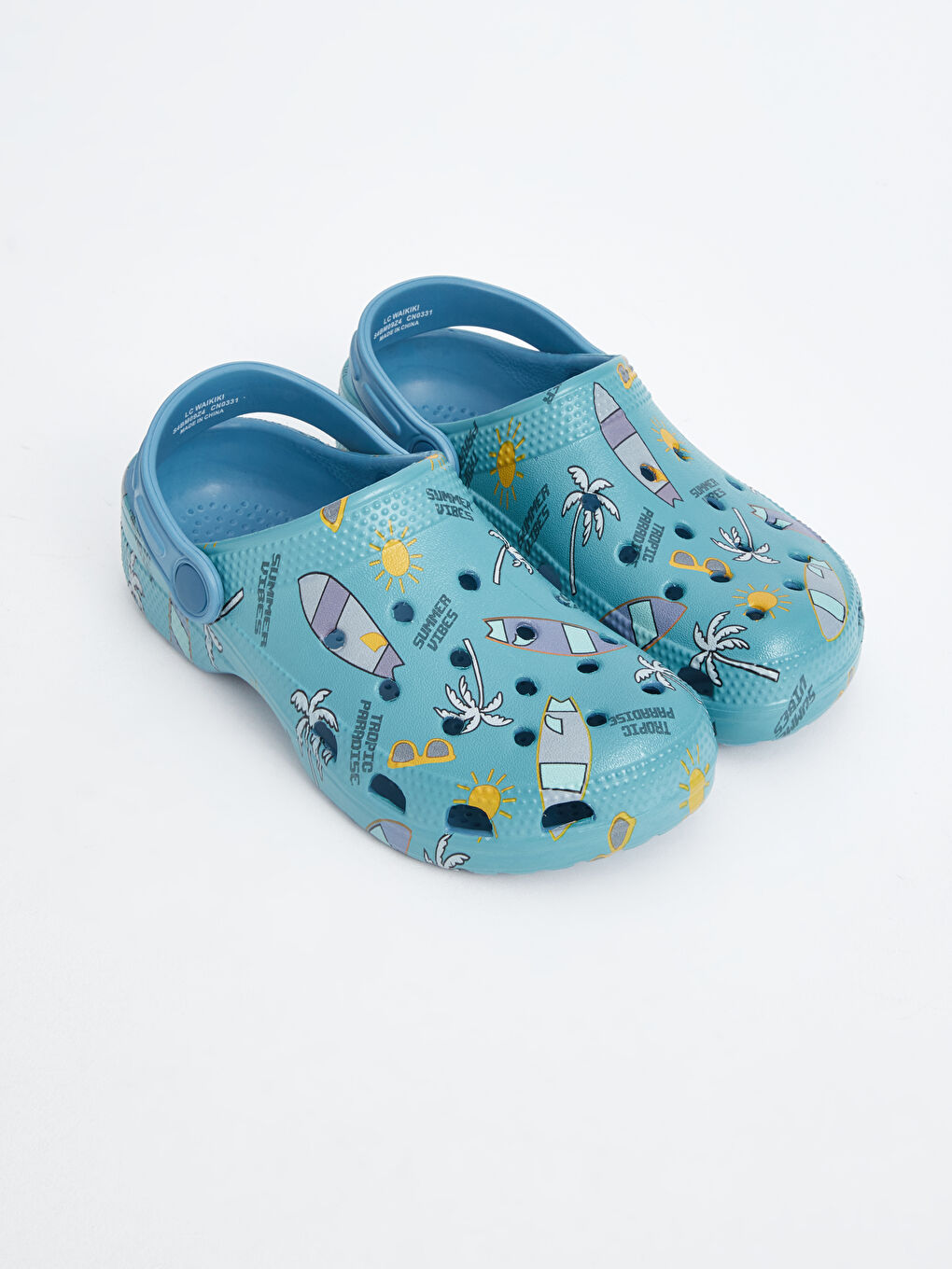 Printed Boys' Beach Sandals -S4BM09Z4-VLF