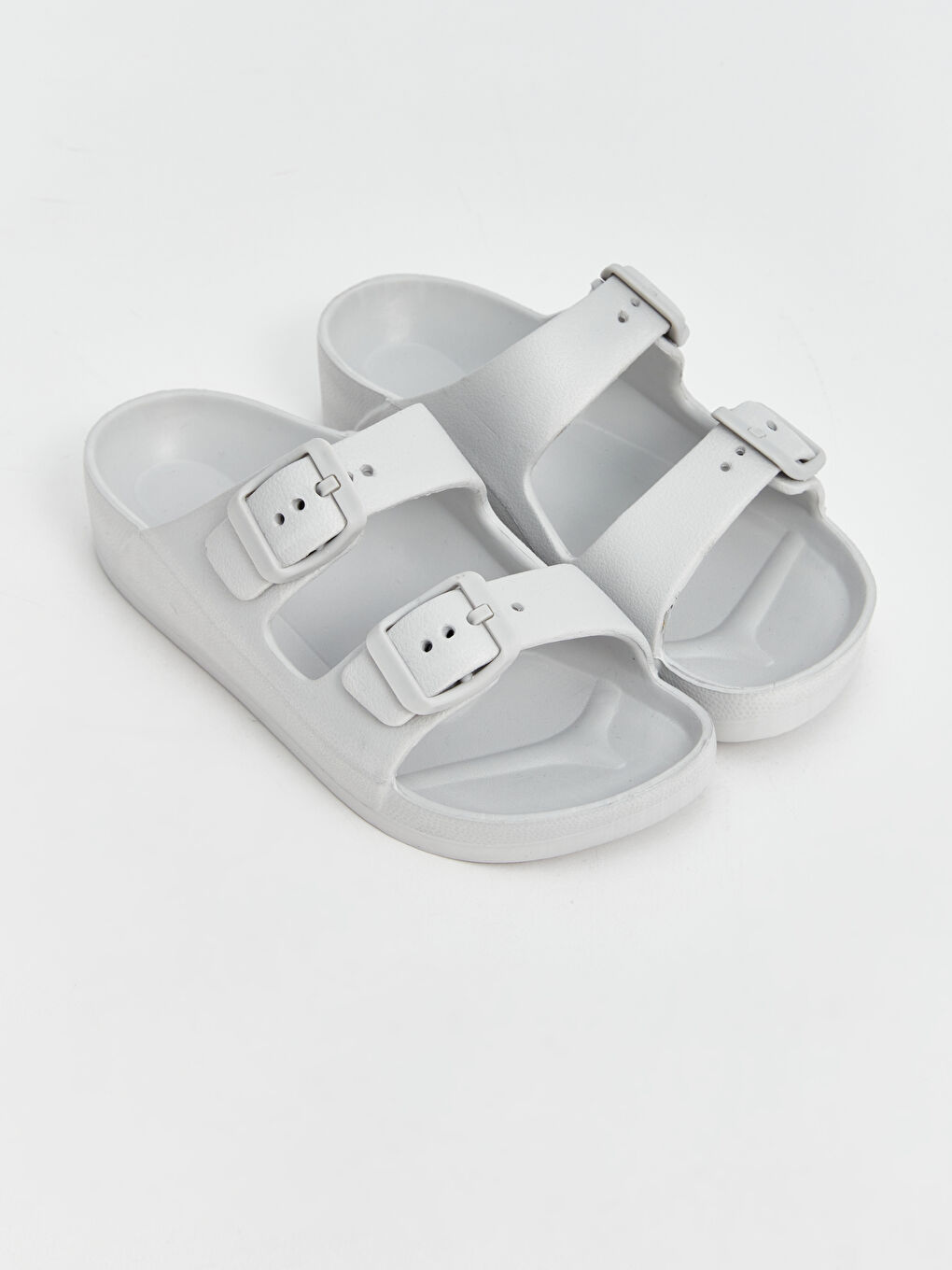 Buckle Detailed Double Strap Boys' Slipper -S4BM16Z4-DBQ