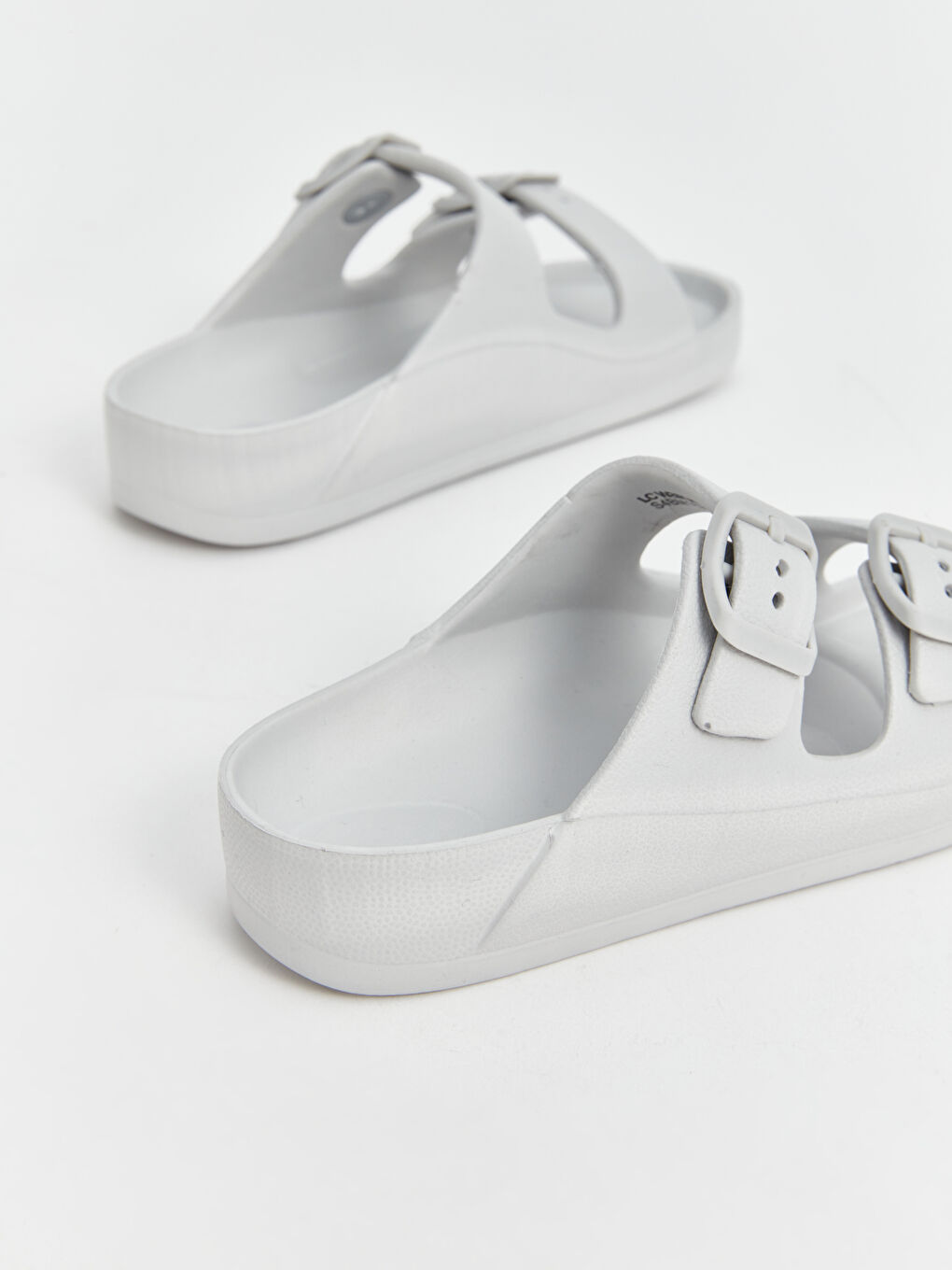 Buckle Detailed Double Strap Boys' Slipper -S4BM16Z4-DBQ