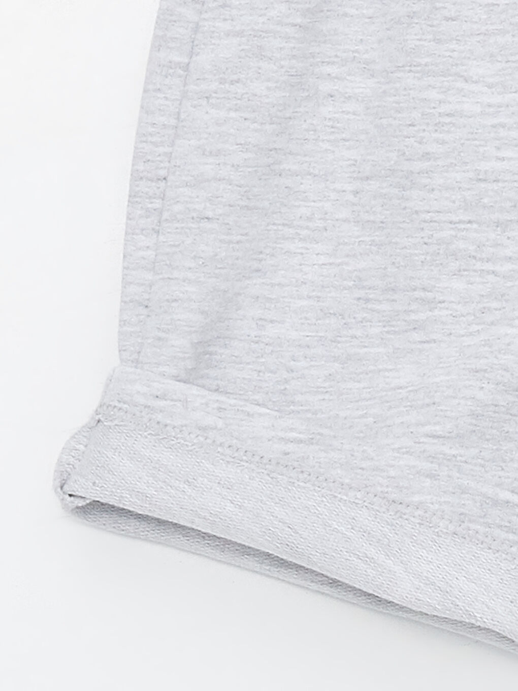 Gri Beli Lastikli Basic Erkek Bebek Şort-2